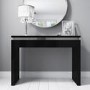 Black High Gloss Office Desk with Diamante Trim - Gabriella Range 