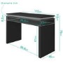 GRADE A1 - Gabriella Black High Gloss Dressing Table with Diamante Trim