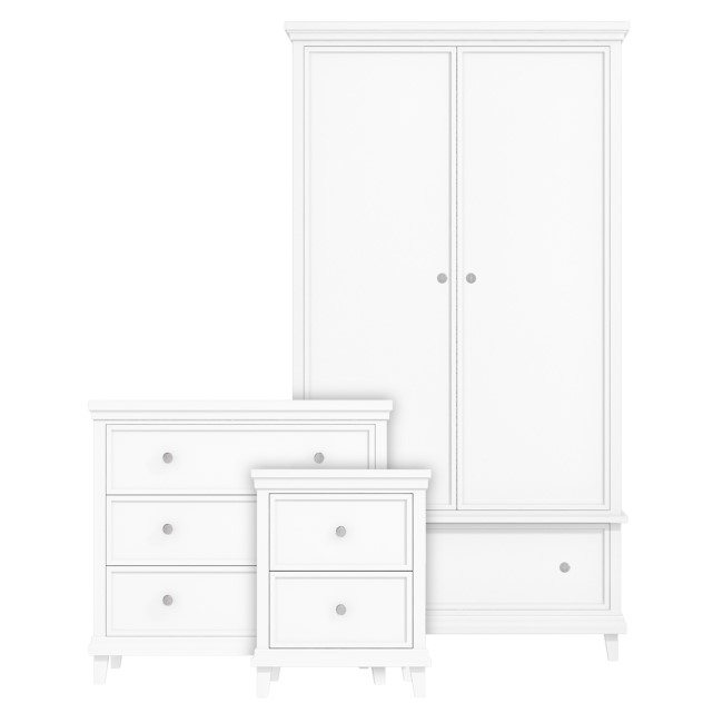 White 3 Piece Bedroom Furniture Set Furniture123