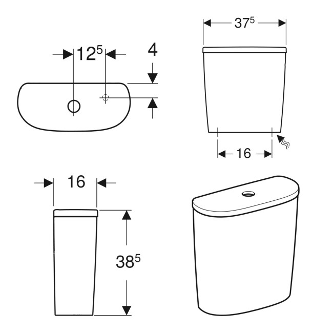 Twyford Pedestal Basin and Close Coupled Toilet Pack