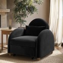 BUN/GNE001/96366 Dark Grey Velvet Sofa Bed - Gene 