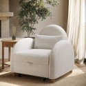 BUN/GNE002/96367 Beige Boucle Sofa Bed - Gene