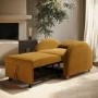 Caramel Velvet Sofa Bed - Gene