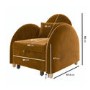Caramel Velvet Sofa Bed - Gene