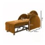 Caramel Velvet Sofa Bed - Gene