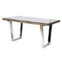 Grayson Industrial Reclaimed Solid Wood Dining Table with 4 Beige Velvet Dining Chairs