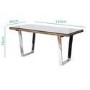 Grayson Industrial Reclaimed Solid Wood Dining Table with 4 Charcoal Velvet Dining Chairs