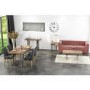 Grayson Industrial Reclaimed Solid Wood Dining Table with 4 Charcoal Velvet Dining Chairs