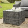 Rowlinson Bunbury Rattan Garden Corner Sofa Set in Grey