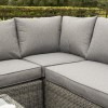 Rowlinson Bunbury Rattan Garden Corner Sofa Set in Grey