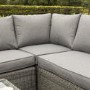 Rowlinson Bunbury Rattan Garden Corner Sofa Set in Grey