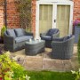 Rowlinson Bunbury Rattan Garden Sofa Set in Grey