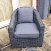 Rowlinson Bunbury Rattan Garden Sofa Set in Grey