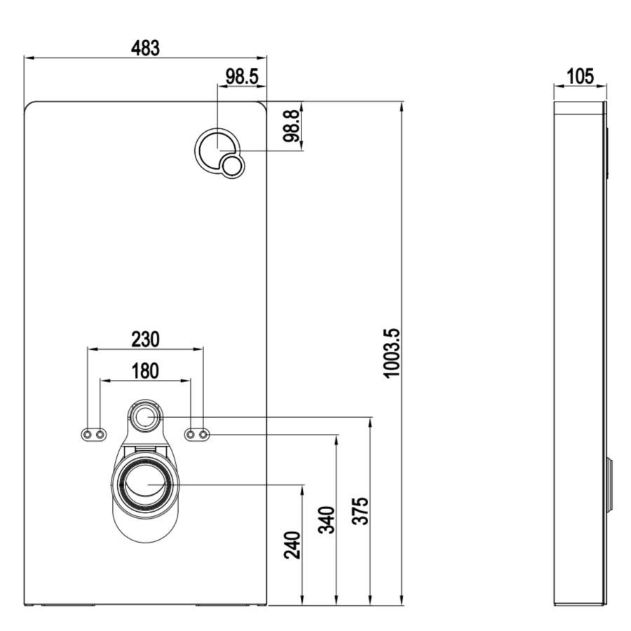 Wall Hung Smart Bidet Japanese Toilet with Heated Seat, White Glass Cabinet, Frame, Cistern & Pneumatic Dual Flush Button - Purificare