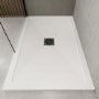 Low Profile 1000x900mm White Stone Resin Rectangular Shower Tray with Waste - Harmony