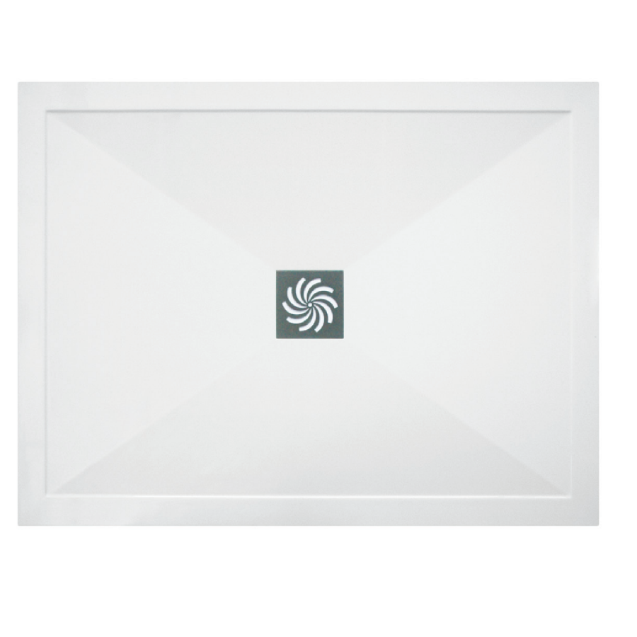 1000x900mm Rectangular Low Profile Shower Tray 25mm with Waste - White Stone Resin Low Profile - Harmony