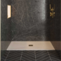 800mm White Stone Resin Square Low Profile Shower Tray with Waste  - Harmony