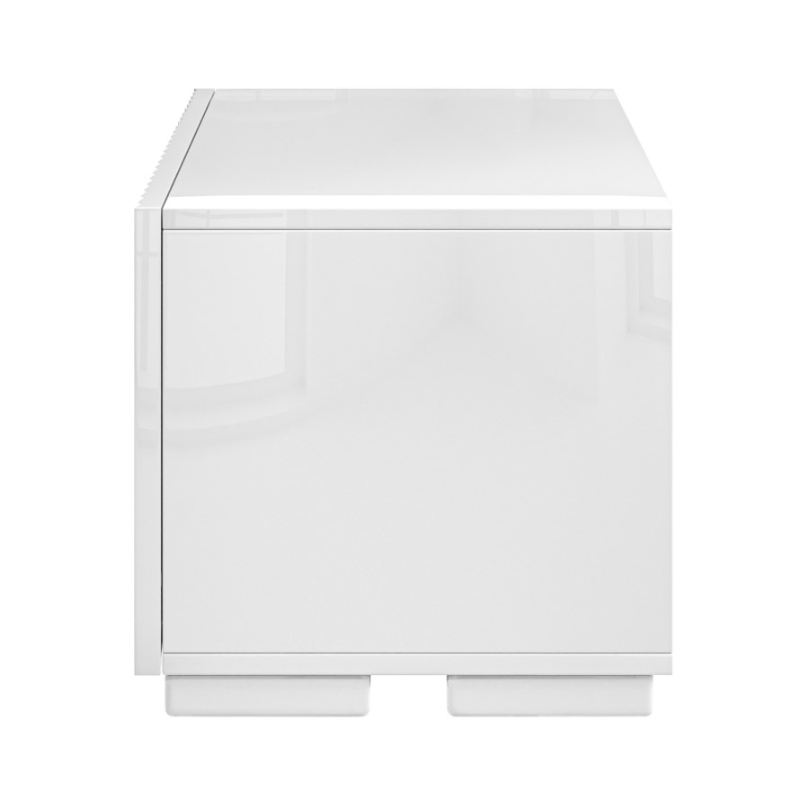 White Ribbed Tv Unit 60cm
