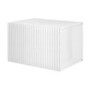 White Ribbed Tv Unit 60cm