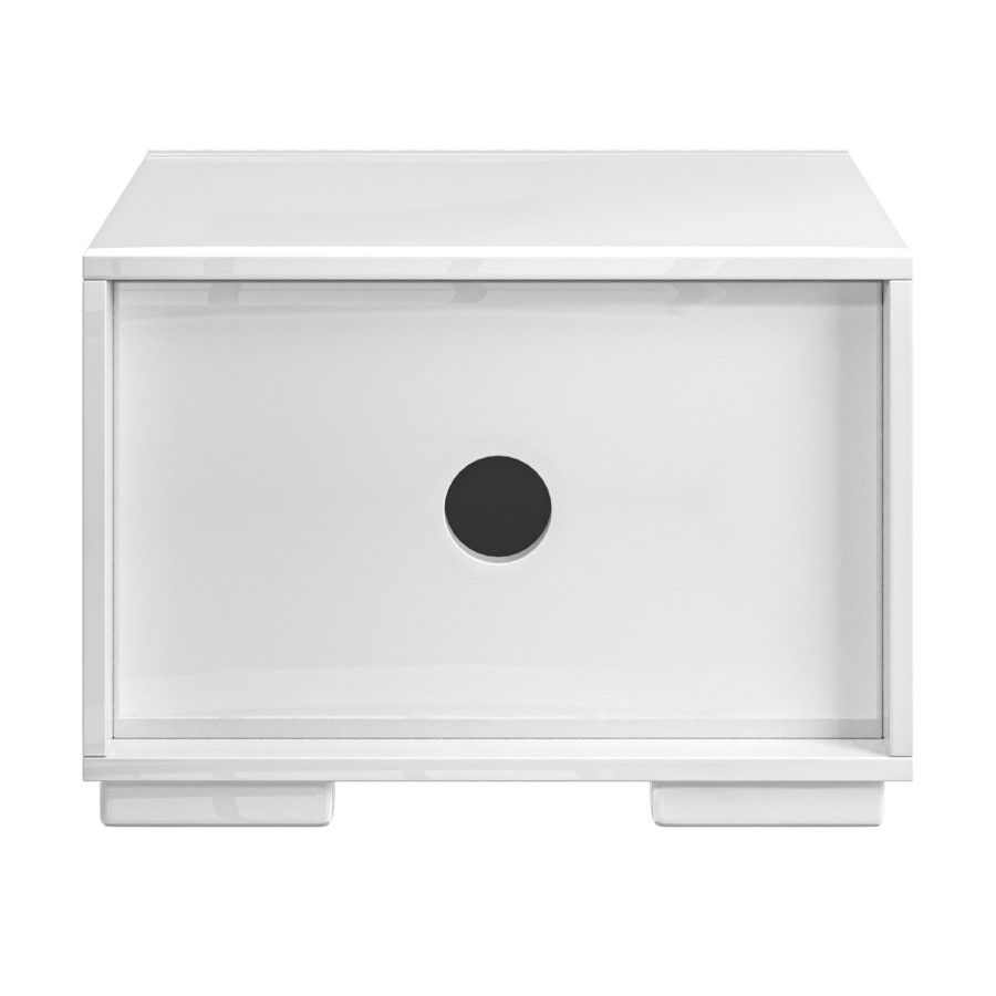 White Ribbed Tv Unit 60cm