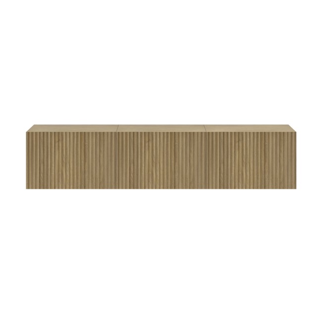 Multifunctional Oak Ribbed Floating TV Unit - TV's up to 75" - Hazel