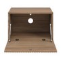 Multifunctional Small Walnut Ribbed Floating TV Stand - TV's up to 55" - Hazel