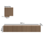 Multifunctional Large Walnut Ribbed Freestanding TV Stand with Storage - TV's up to 85" - Hazel