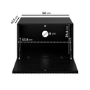 Multifunctional Small Black Ribbed Floating TV Stand - TV's up to 55" - Hazel