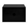 Multifunctional Large Black Ribbed Floating TV Stand with Storage - TV's up to 85" - Hazel