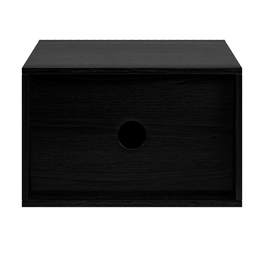 Multifunctional Large Black Ribbed Floating TV Stand with Storage - TV's up to 85" - Hazel