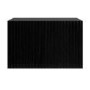 Multifunctional Large Black Ribbed Floating TV Stand with Storage - TV's up to 85" - Hazel