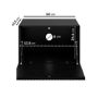 Multifunctional Large Black Ribbed Floating TV Stand with Storage - TV's up to 85" - Hazel