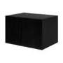 Multifunctional Large Black Ribbed Floating TV Stand with Storage - TV's up to 85" - Hazel