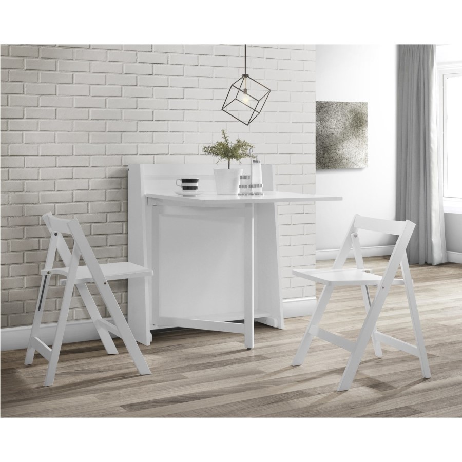 Julian Bowen Helsinki White Console Table and Dining Set - Multifunctional