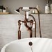Brushed Bronze Traditional Bath Shower Mixer with stand pipes- Helston