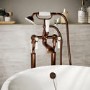 Brushed Bronze Traditional Bath Shower Mixer with stand pipes- Helston