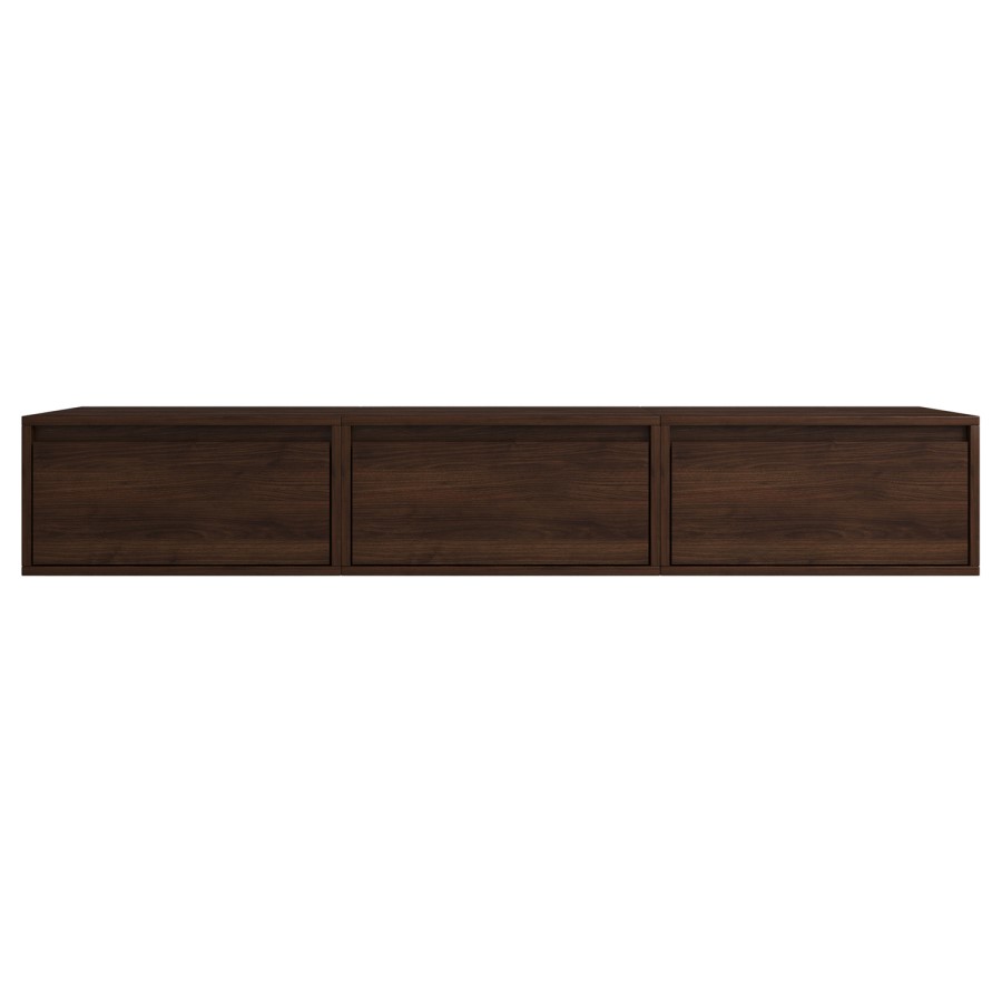 Walnut Floating Wall Mounted TV Stand - TV's up to 75" - Hiro