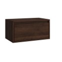HIR001 Wide Walnut Floating Bedside Table with Storage - Hiro