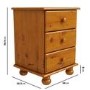Pine Bedside Table and Chest of Drawers Set - Hamilton