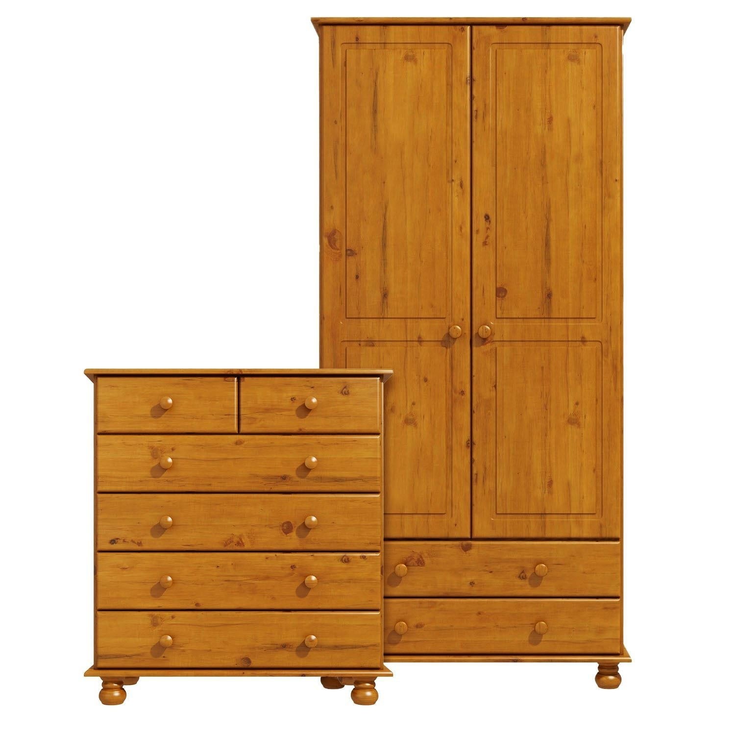 Photo of Pine wardrobe and chest of drawers set - hamilton