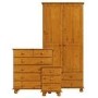 Pine 3 Piece Bedroom Furniture Set - Hamilton