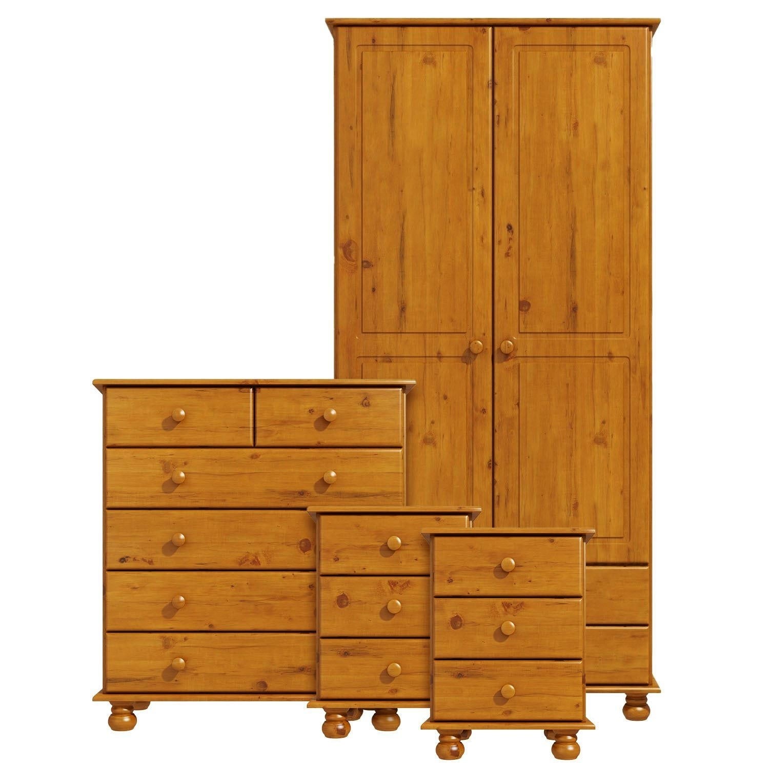 Photo of Pine 4 piece bedroom furniture set - hamilton