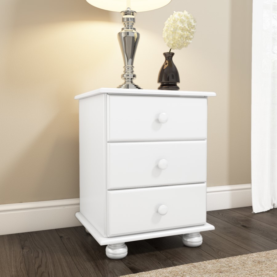 White 3 Piece Bedroom Furniture Set - Hamilton
