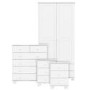White 4 Piece Bedroom Furniture Set - Hamilton