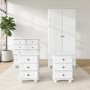 White 4 Piece Bedroom Furniture Set - Hampton