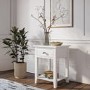 White Bedside Table and Chest of Drawers Set - Harper