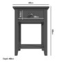 Kids Grey Painted Bedside Table with Drawer - Harper