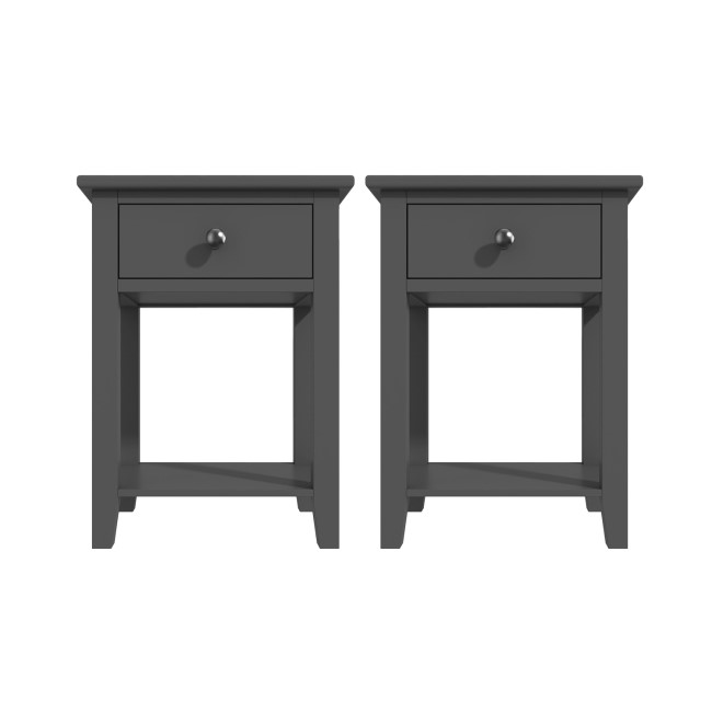 Grey Pair of Bedside Tables - Harper