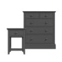 Grey Bedside Table and Chest of Drawers Set - Harper