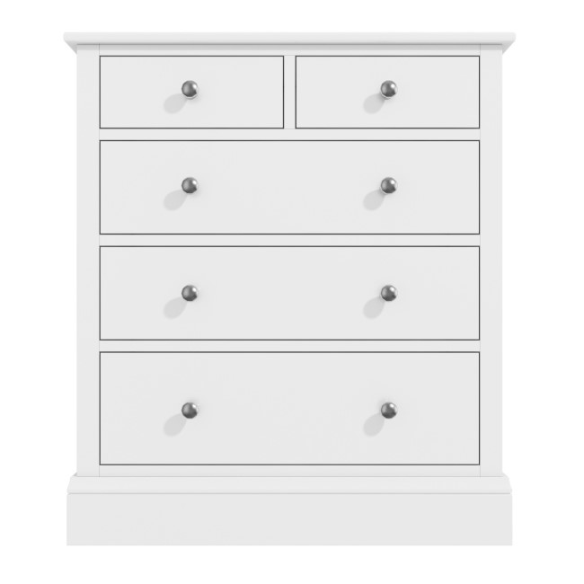 Kids White Painted Chest of 5 Drawers - Harper